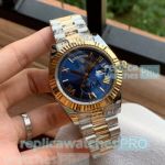 Rolex Day-Date Blue Dial 2-Tone Gold Copy Men's Watch